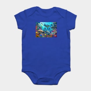 Dolphin Playground Baby Bodysuit